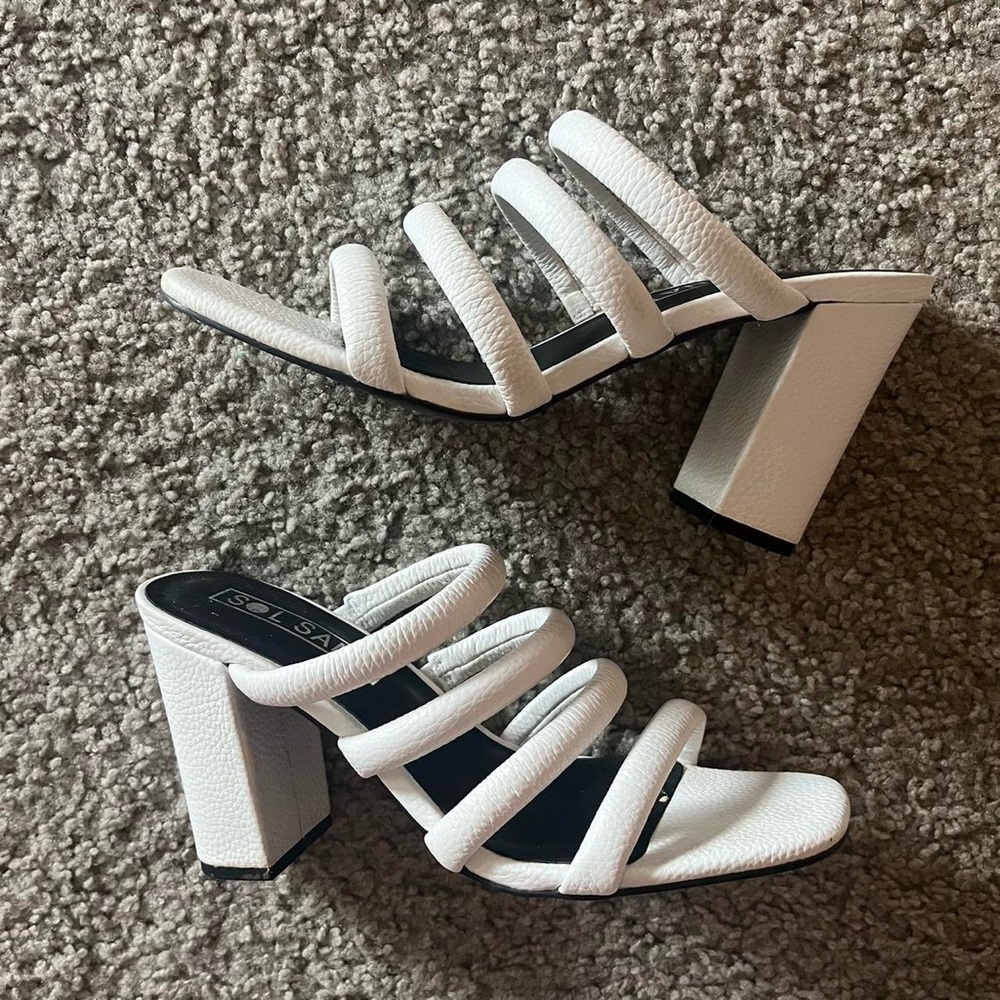 Sol Sana White Heels Great Condition Size 9 (could fit 8)
